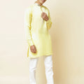 Yellow Satin Kurta image 0