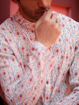 Geometric Print Kurta Set image 1