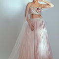 Light Pink Sequin Lehenga Set image 0