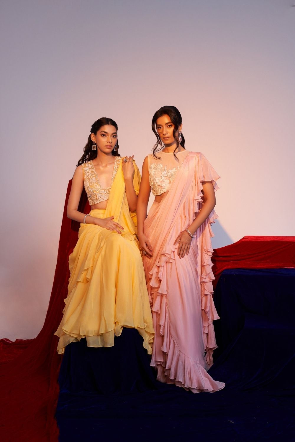 Sun-kissed Pearl Drape Saree image 1