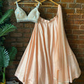 Peach Sequin Work Lehenga Set image 0