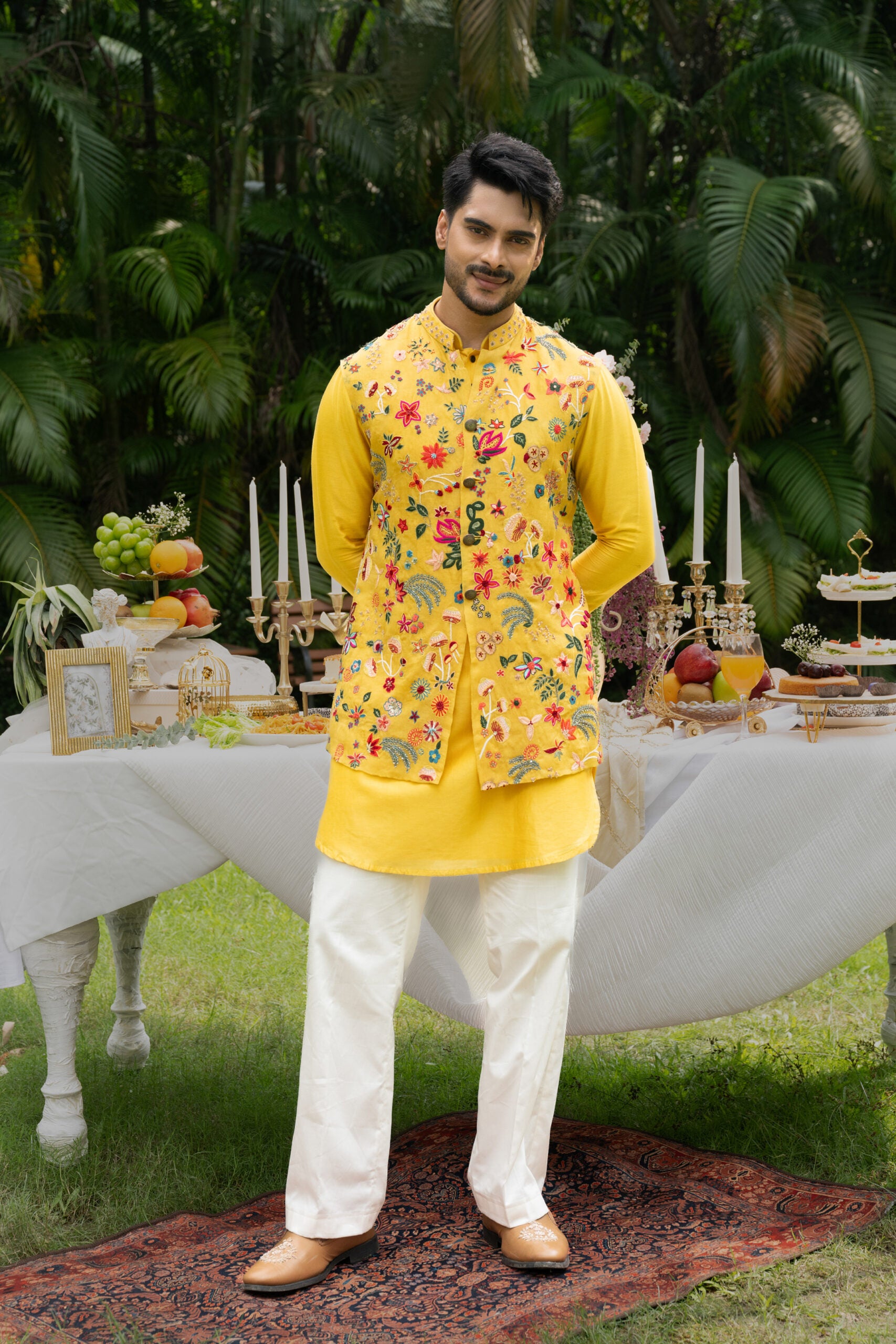 The Vasant Mosaic Nehru Kurta Set image 1