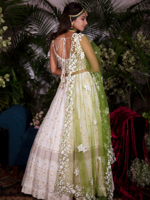 Ivory Chikankari Lehenga image 2