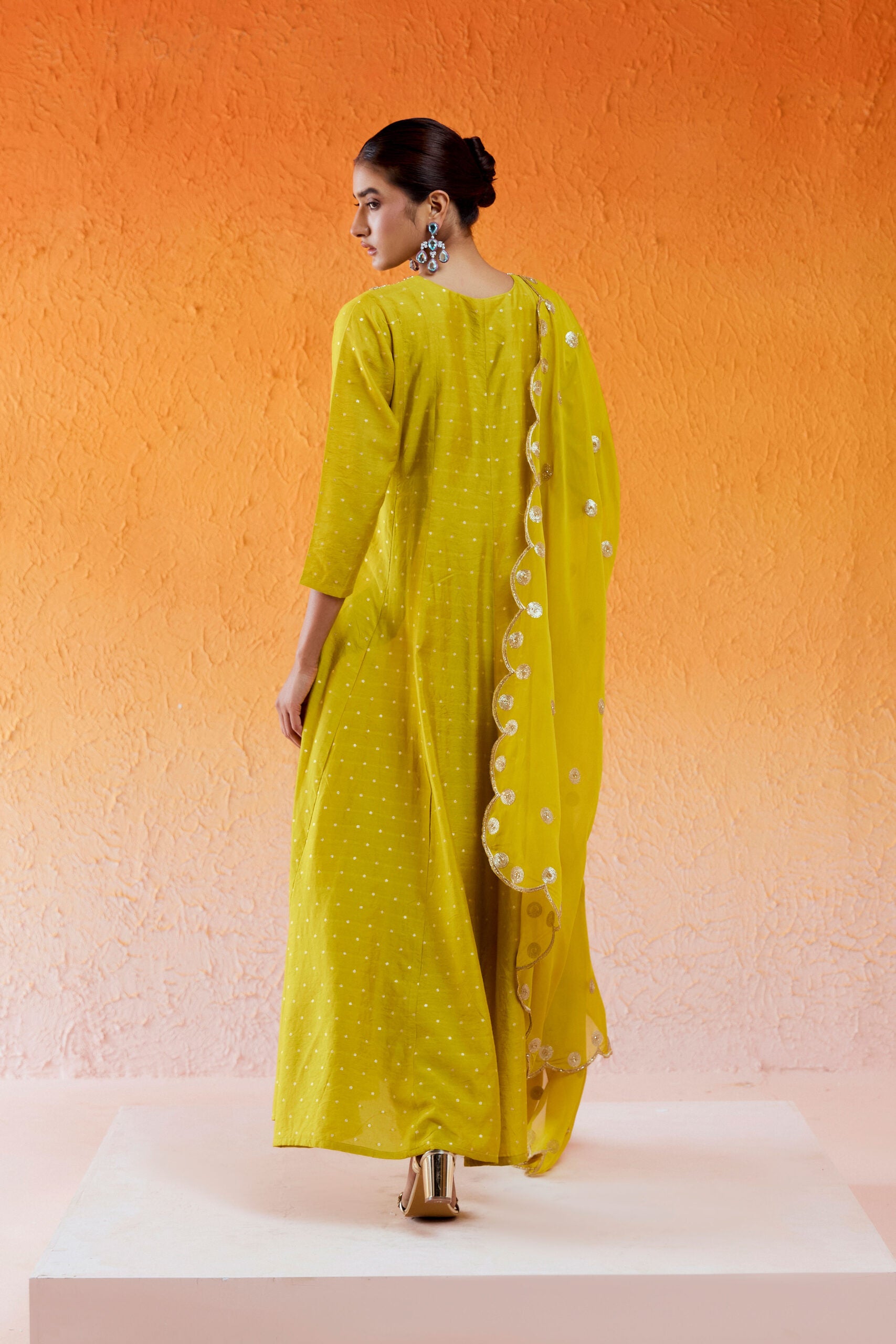Daisy Yellow Embroidered Anarkali Suit image 3