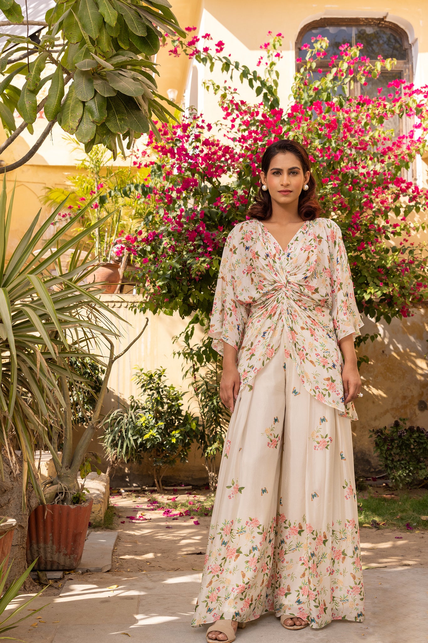 Off-White Georgette Crepe Co-Ord Set image 7