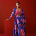 Blue Bold Shoulder Shrug Set image 0