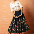 3D Floral Half Lehenga Set image 0