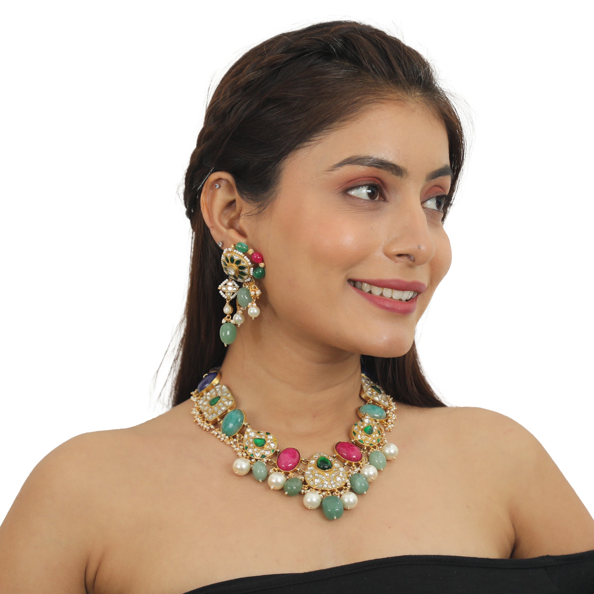 Multicolour Traditional Necklace Set image 4