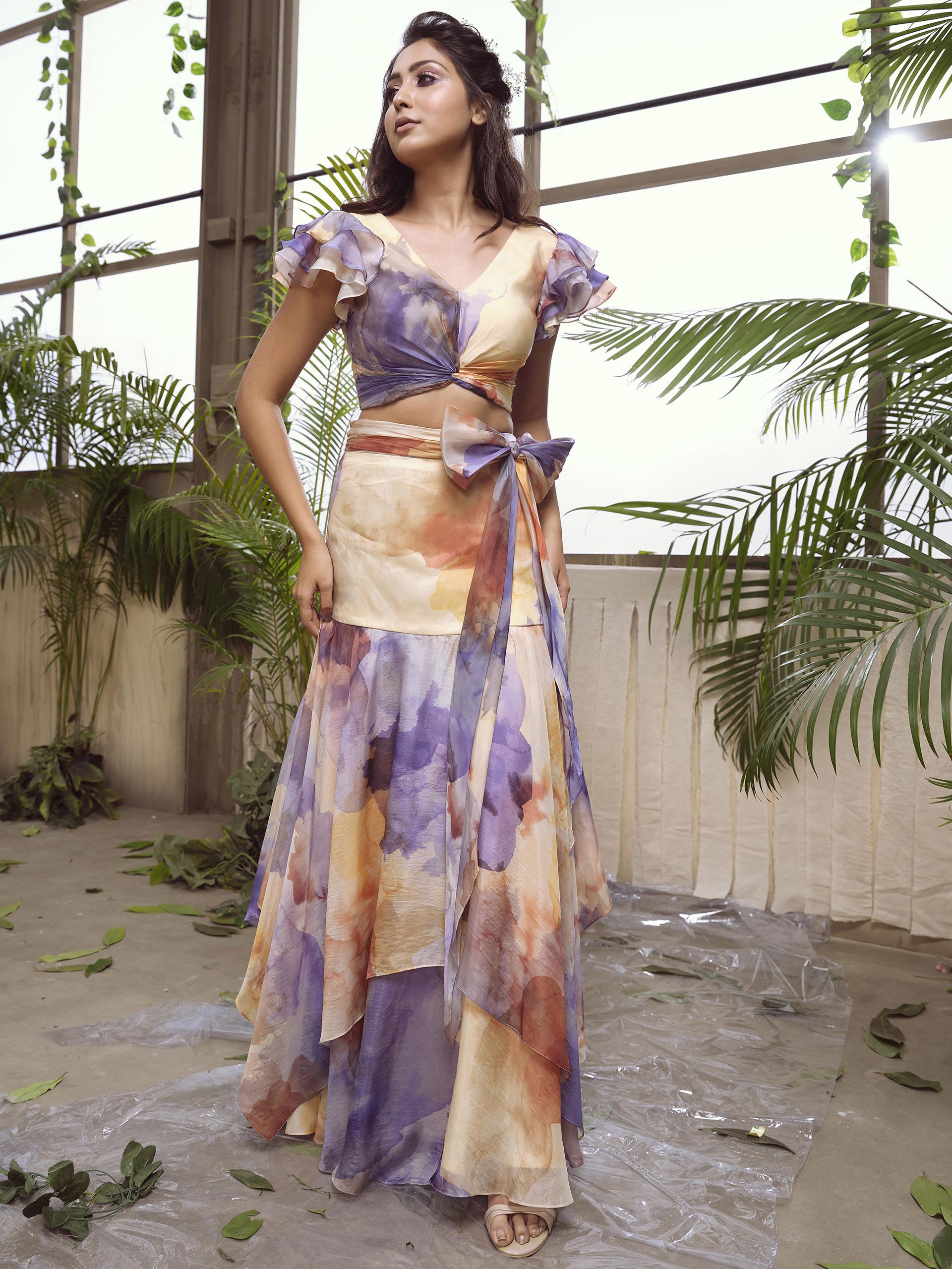 Lilac and Yellow Co-Ord Set image 0