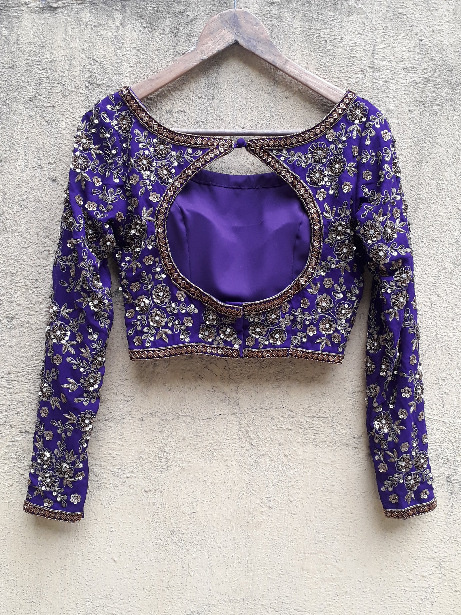 Purple Georgette Lehenga image 3