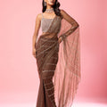Coffee Brown Georgette Saree image 0