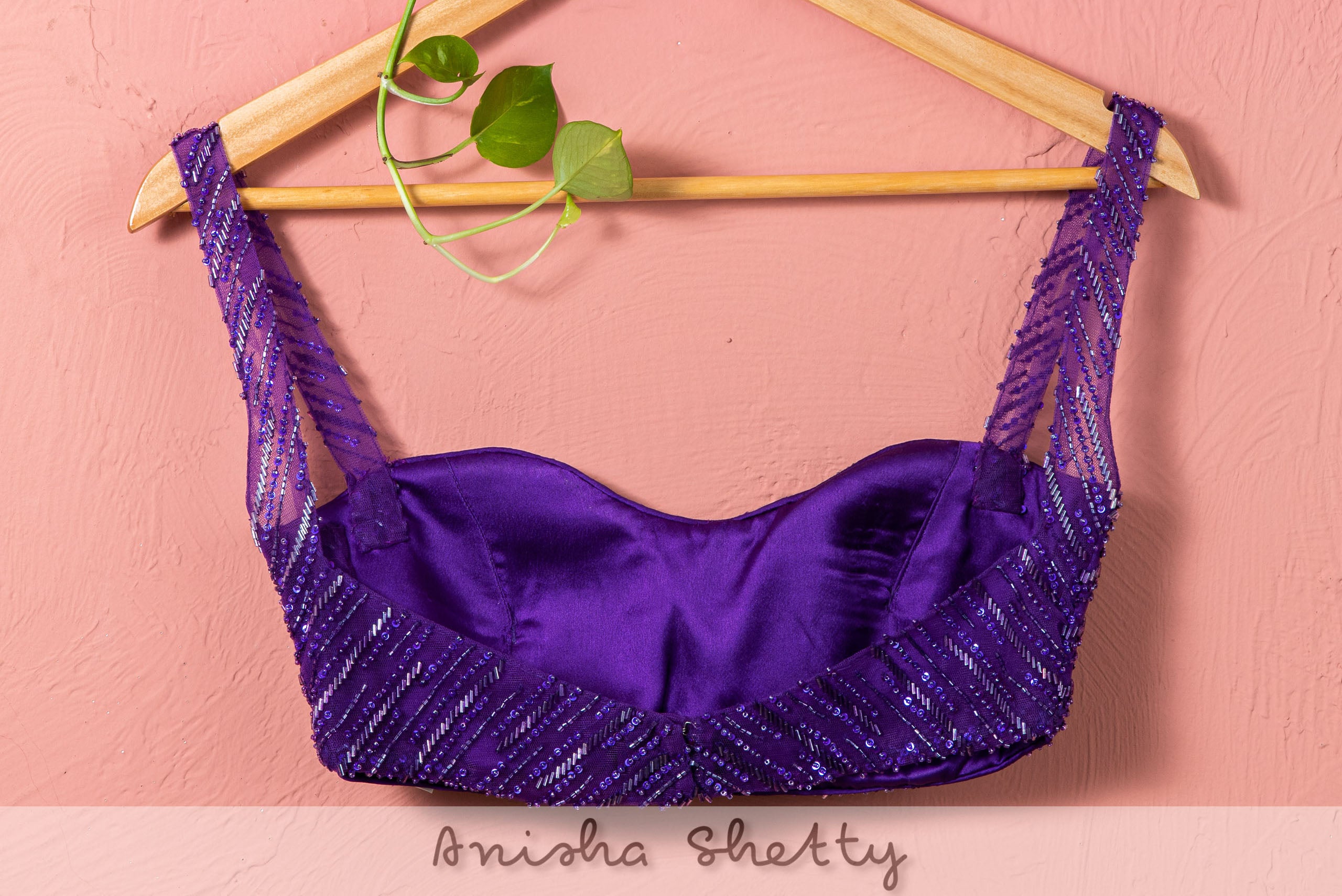 Purple Shimmer Lehenga Set image 3
