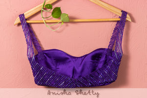 Purple Shimmer Lehenga Set image 3