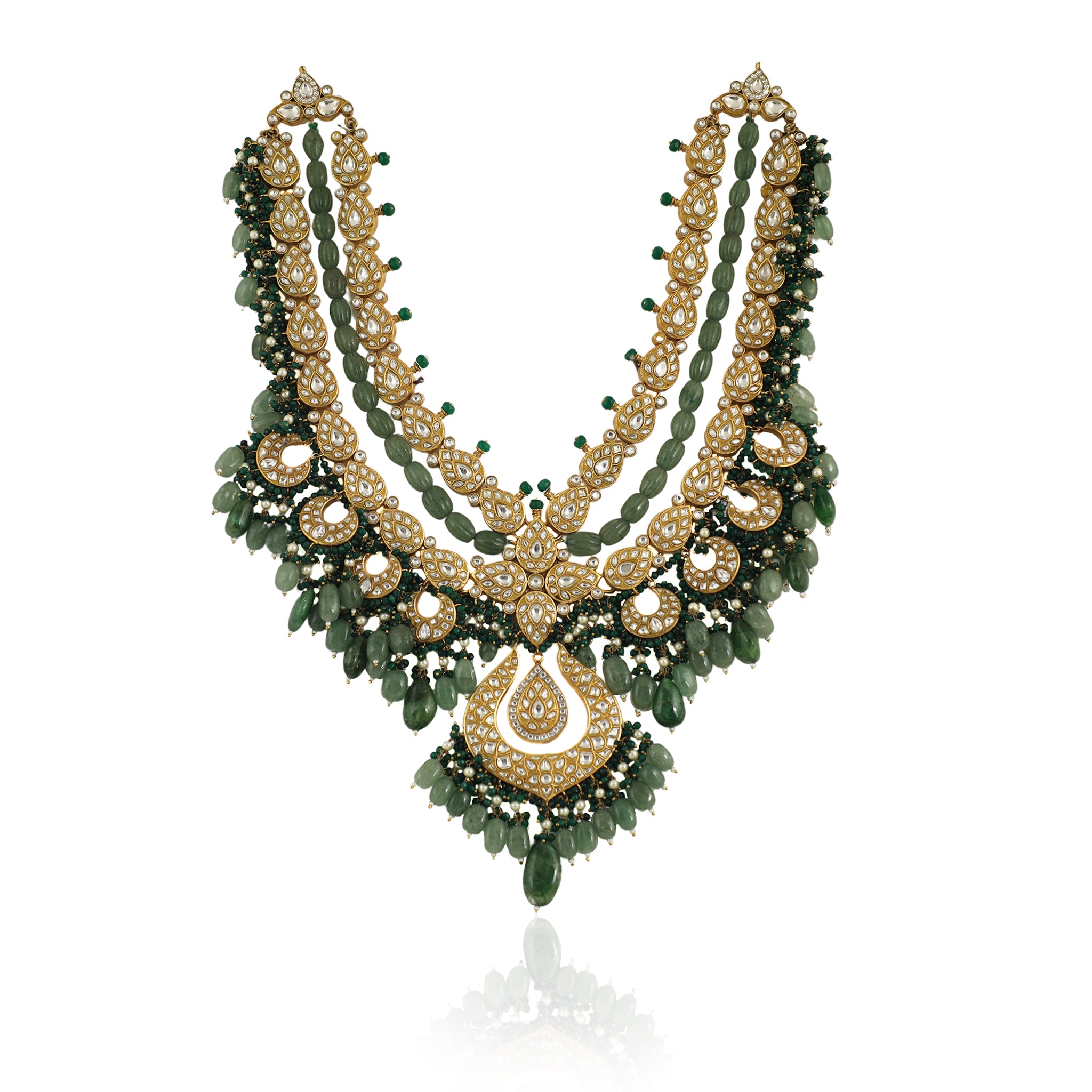 Bridal Double Layered Necklace Set image 1
