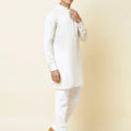 White Satin Kurta image 0
