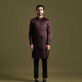 Wine Colour Achkan Set image 0