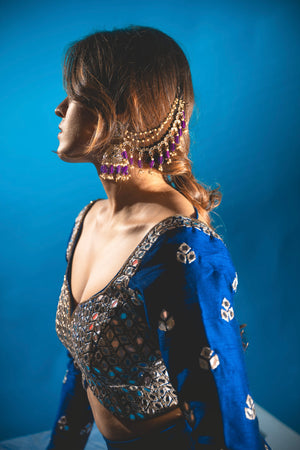 Navy Blue Lehenga Set image 9