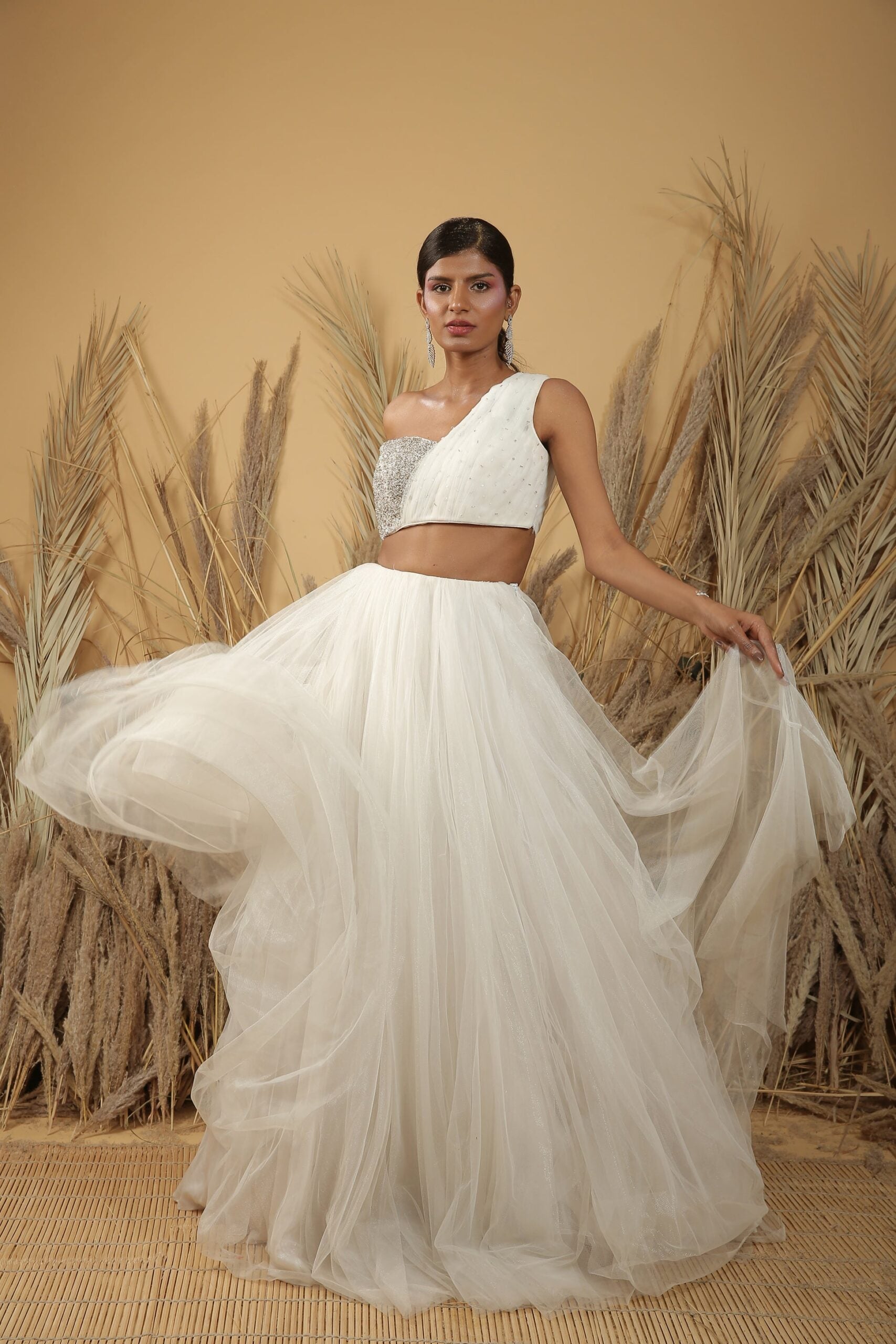 White Tulle Skirt Set image 1