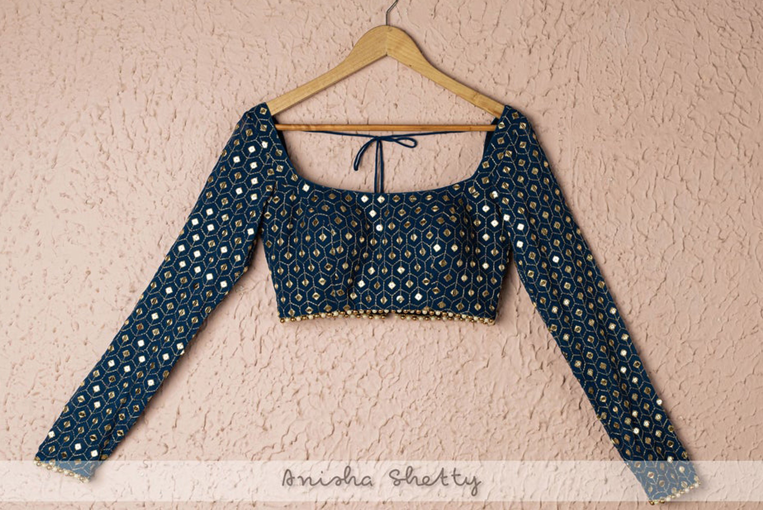 Prussian Blue Lehenga Set image 2