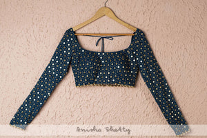 Prussian Blue Lehenga Set image 2