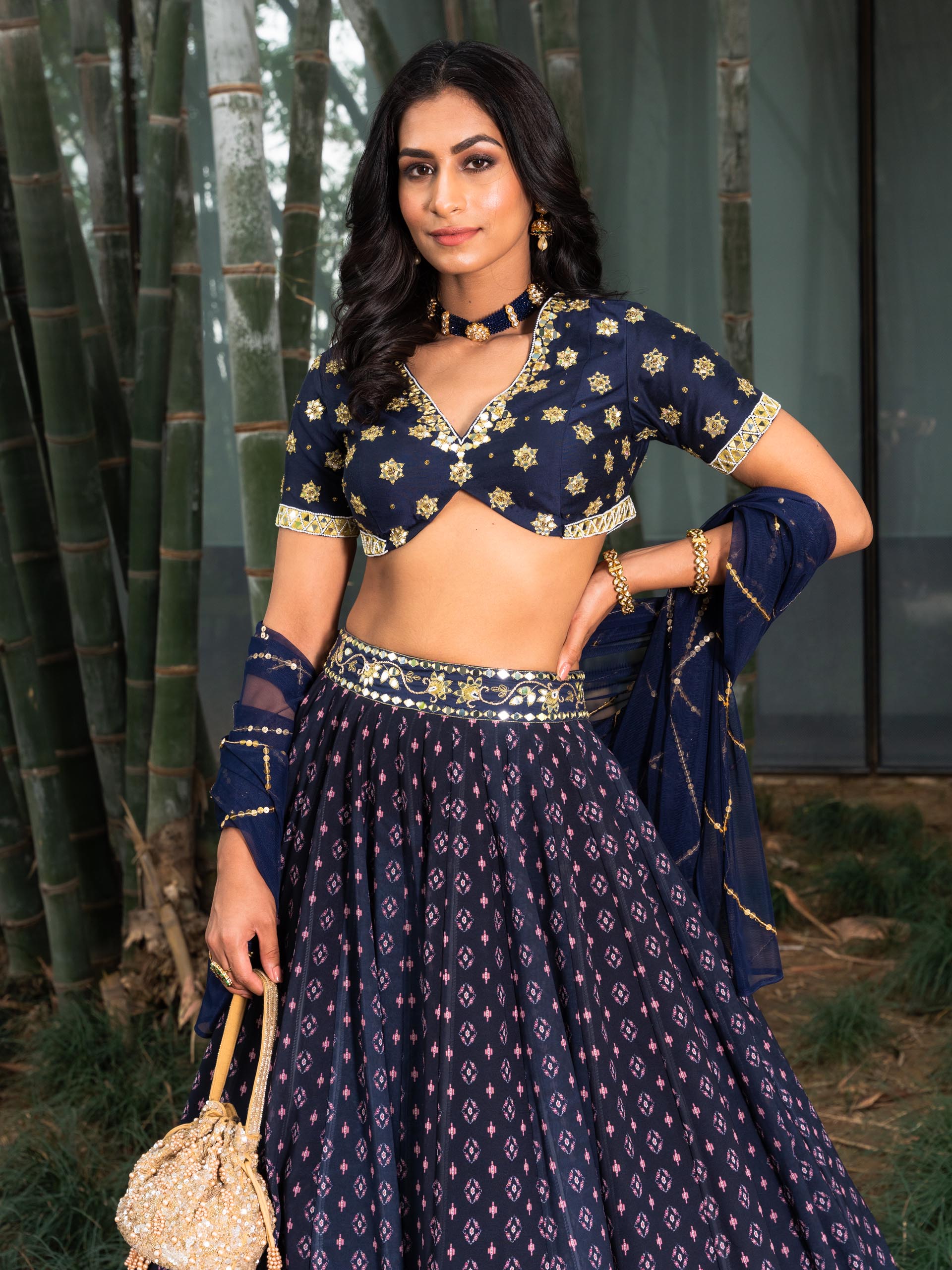 Arshiya Navy Blue Lehenga Set image 1