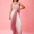 Pink and Ivory Co-ord Dhoti Set image 0
