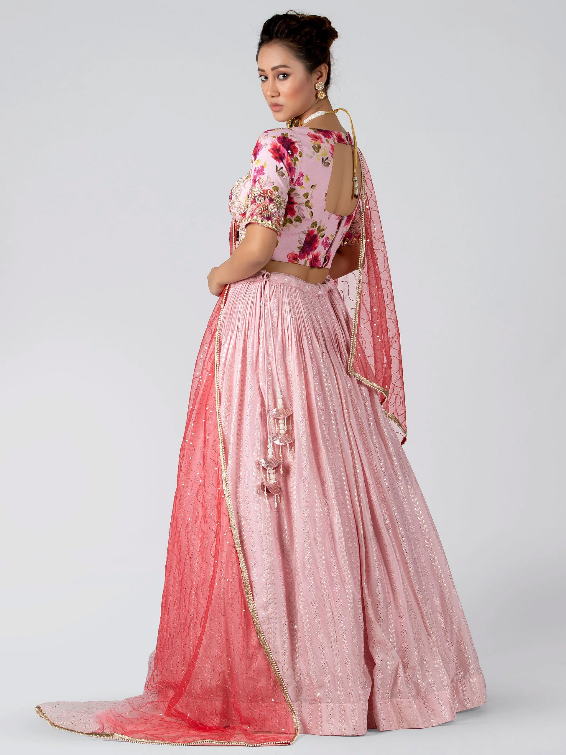 Light Pink Ombre Lehenga Set image 4