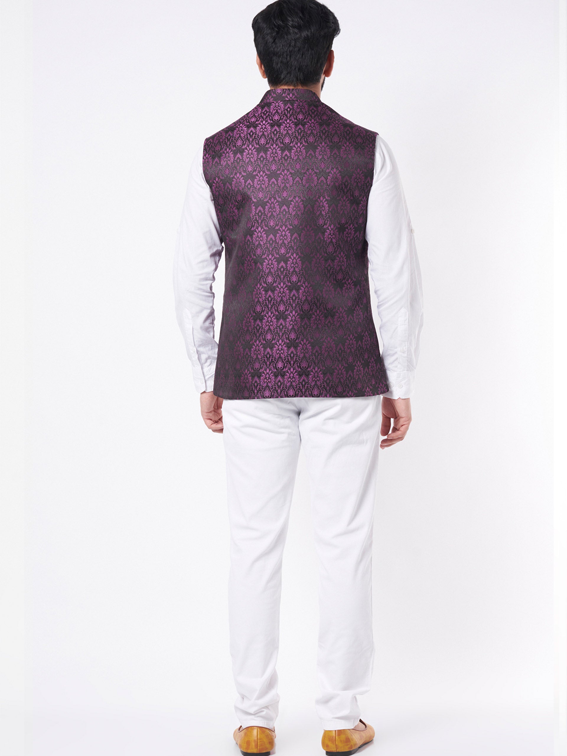 Purple Cotton Bundi Jacket image 2