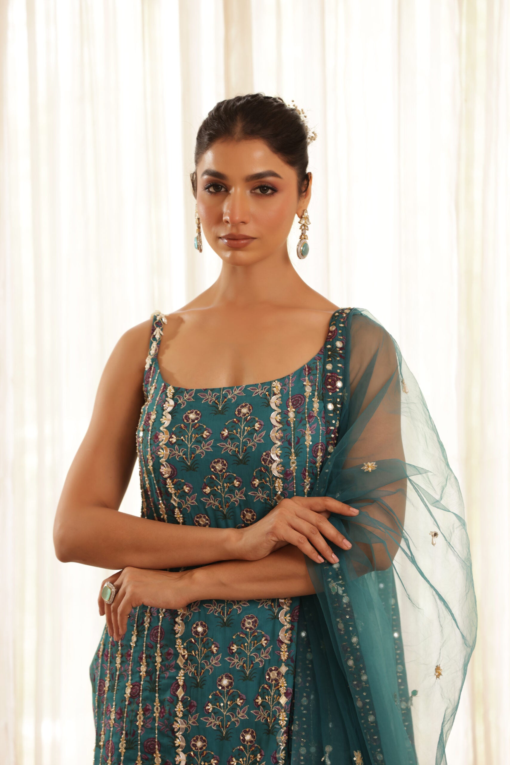 Floral Printed Straight Kurta image 1