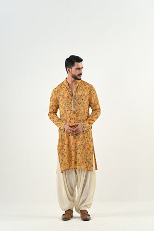 M HIGHLIGHTED KURTA WITH COWL PANTS image 2