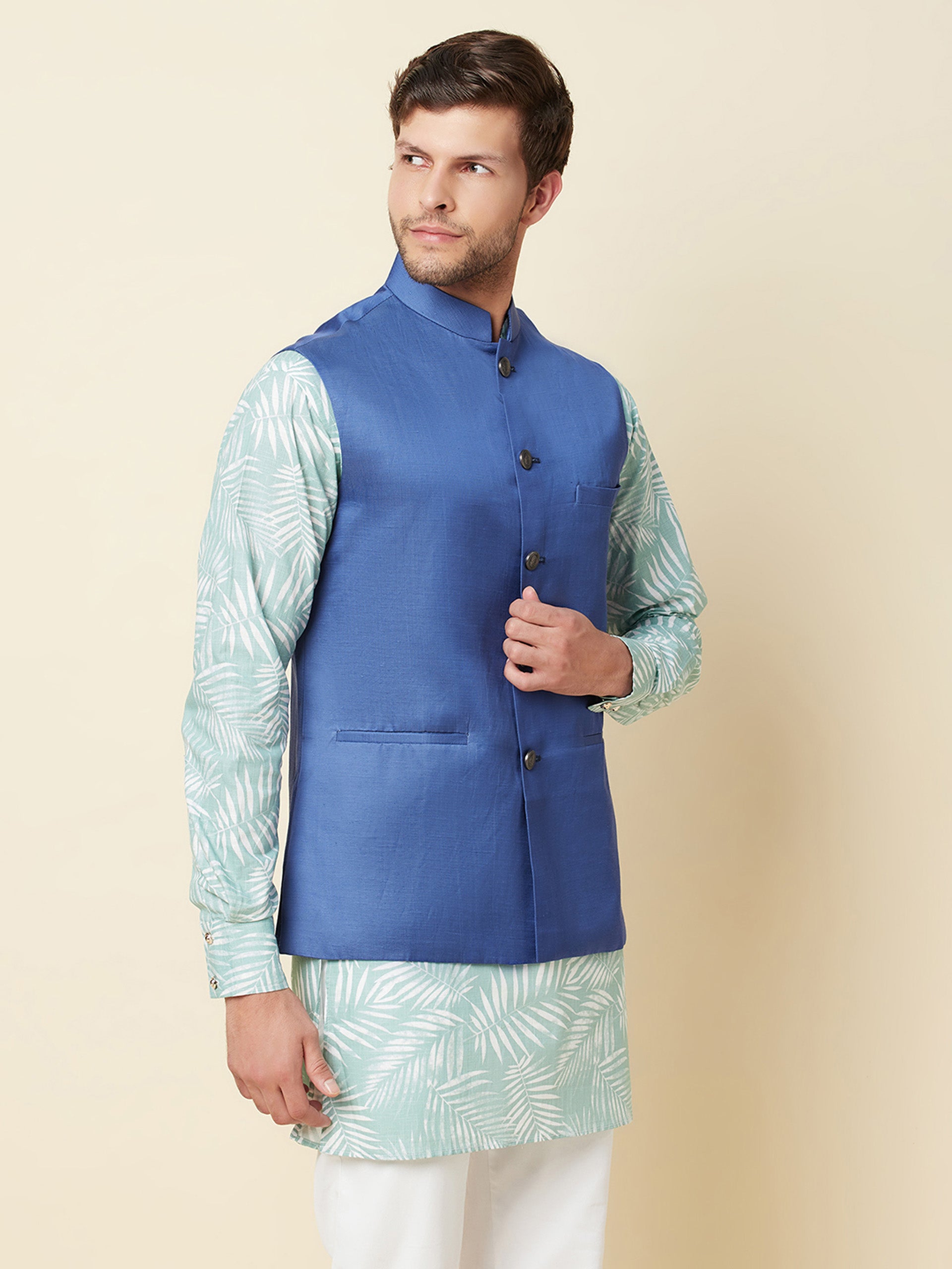 Tropical Print Kurta Set image 3