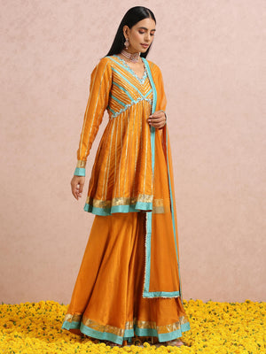 Rust Orange Sharara Set image 2