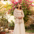 White Georgette Crepe Pant Set image 0