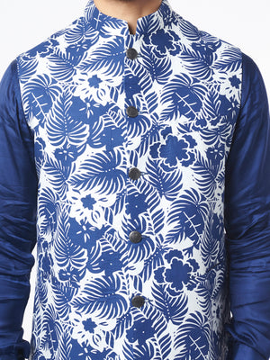 Blue Tropical Bundi Jacket Set image 1
