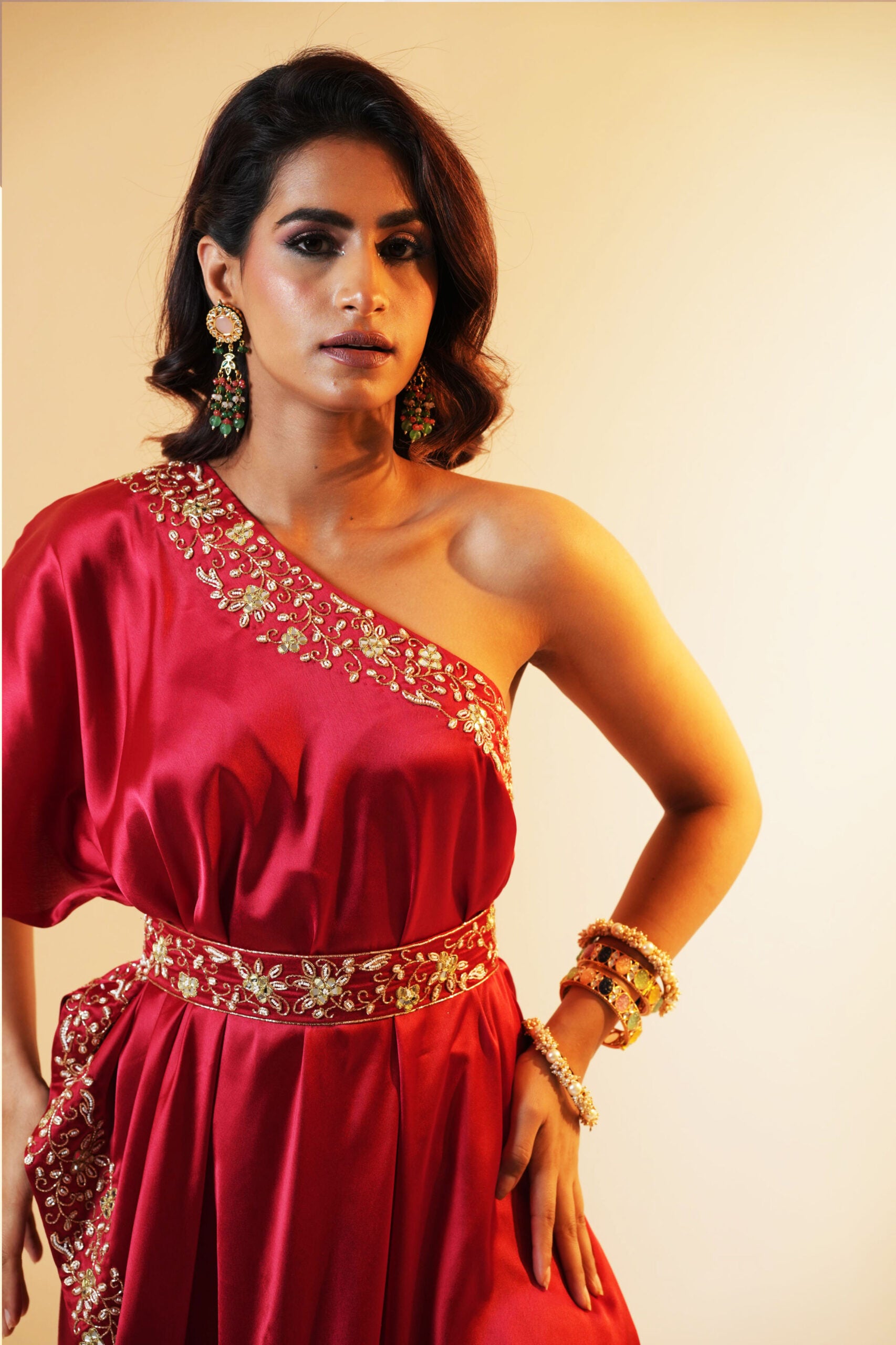 Seher Drape Cape and Flared Pants Set image 5