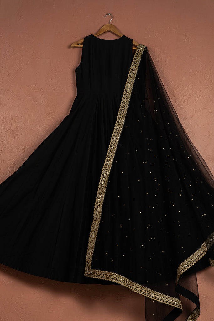 Black Anarkali Set image 1