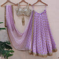 Lavender Butti Lehenga Set image 0