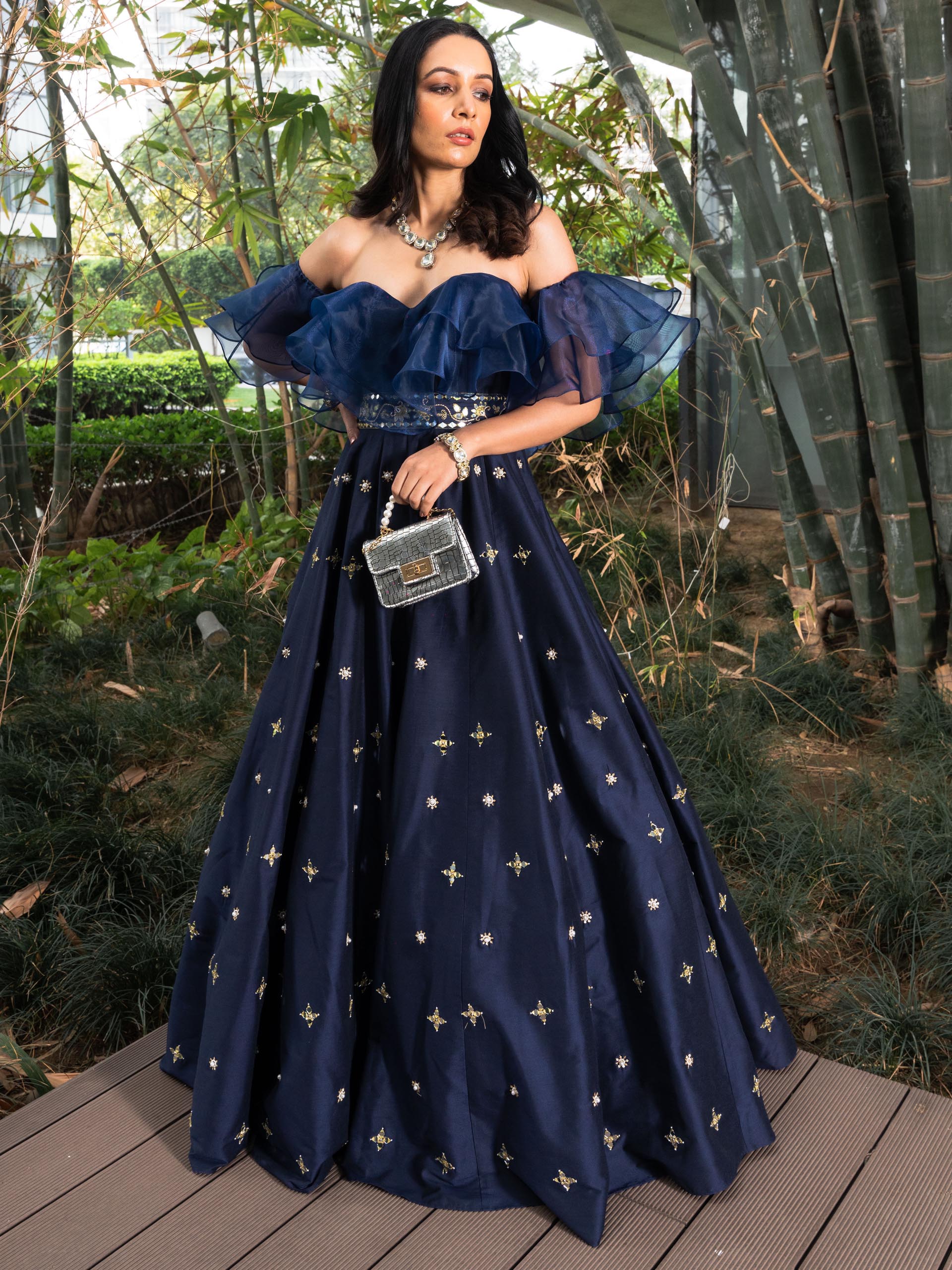 Aarzu Navy Blue Gown image 2