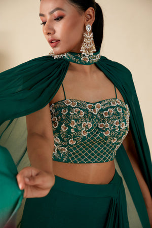 Ombre Cape Skirt Ensemble image 1