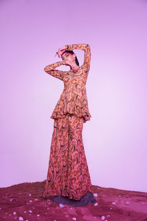 Serene Sandy Sharara Set - XL image