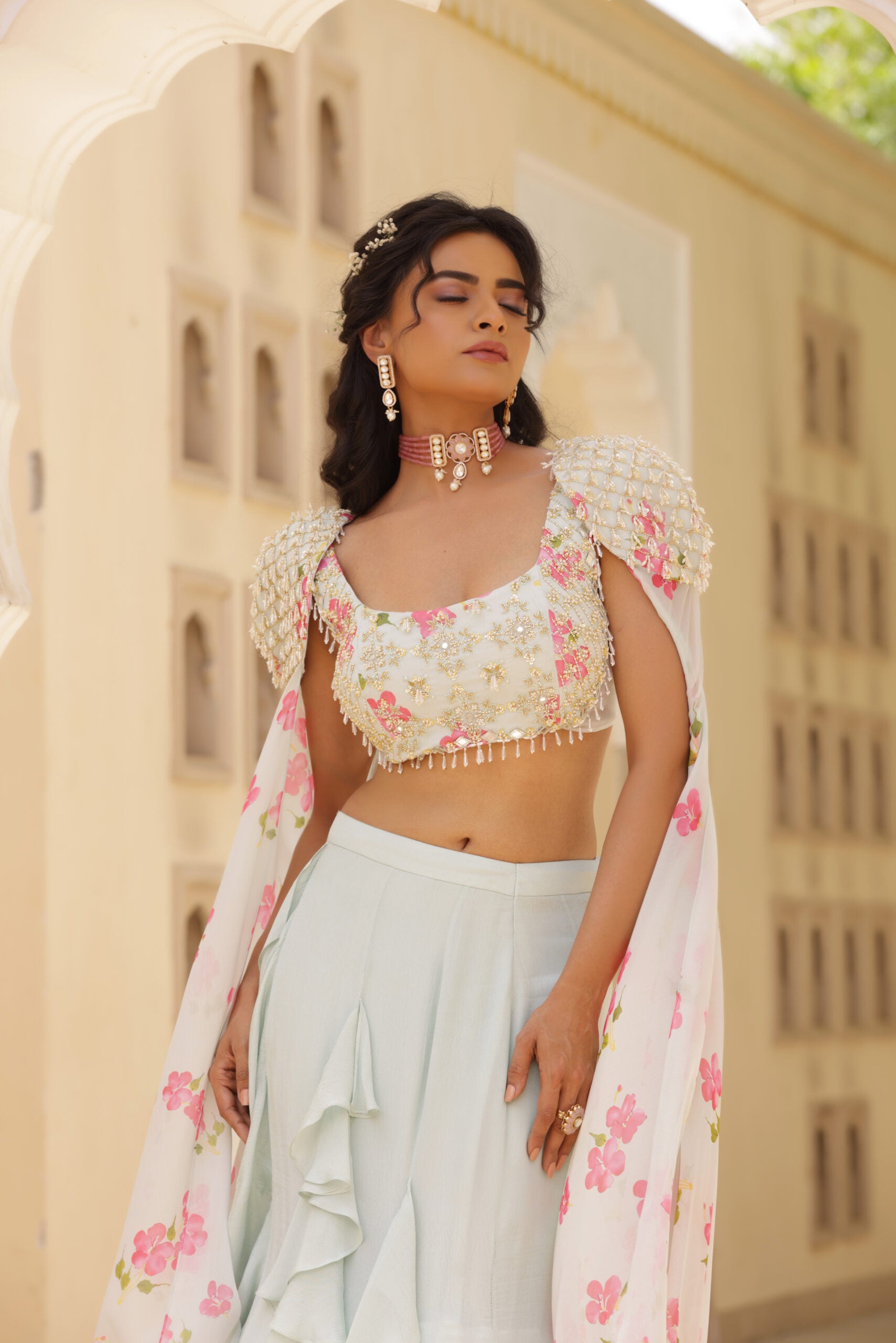 Fish Cut Skirt With Ruffle Details image 11