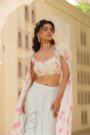 Fish Cut Skirt With Ruffle Details image 11