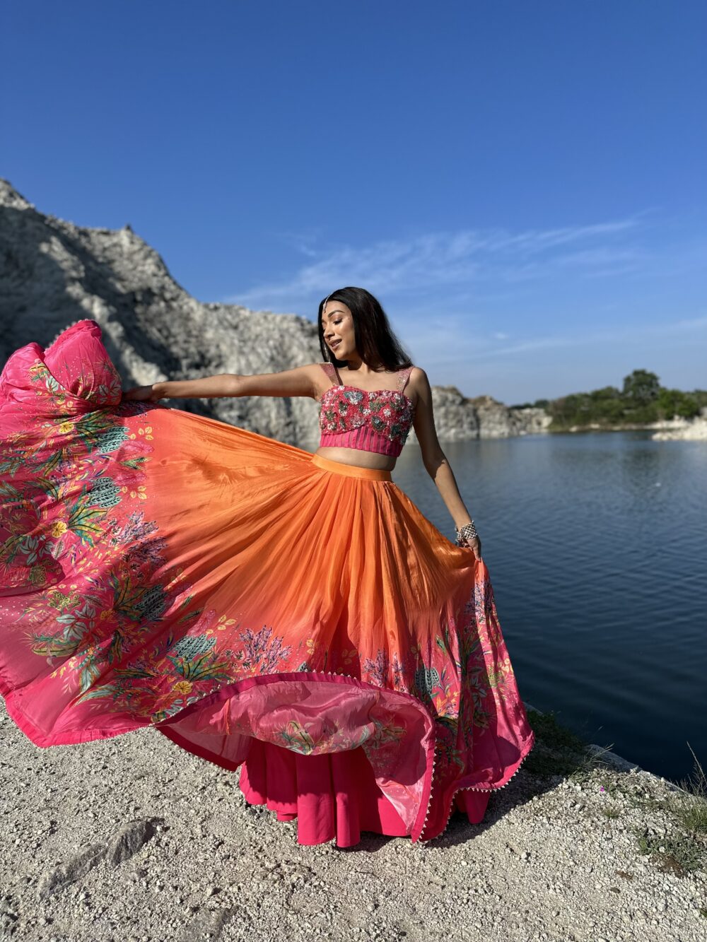 Ombre Orange Skirt with Corset image 2