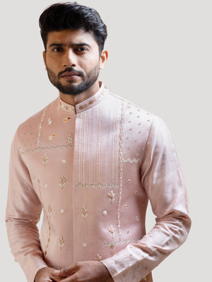 Onion Pink Mirror Nehru Jacket image 3
