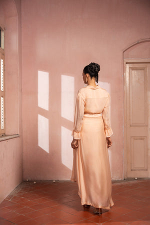 Peachy Keen Draped Skirt Set image 1