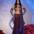 Mauve Floral Sequins Saree image 0