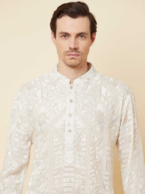 Lucknowi Kurta Set image 3