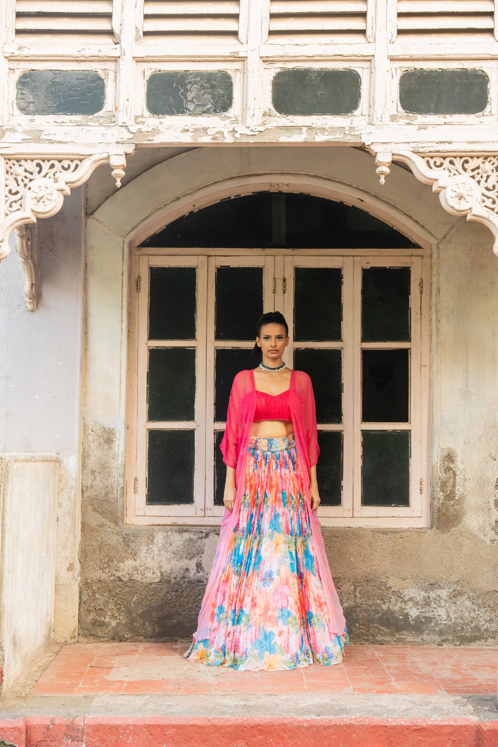 Abstract Flora Skirt Set image 0