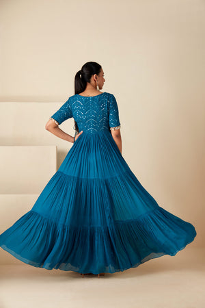 Celestial Angrakha Flair Dress image 3
