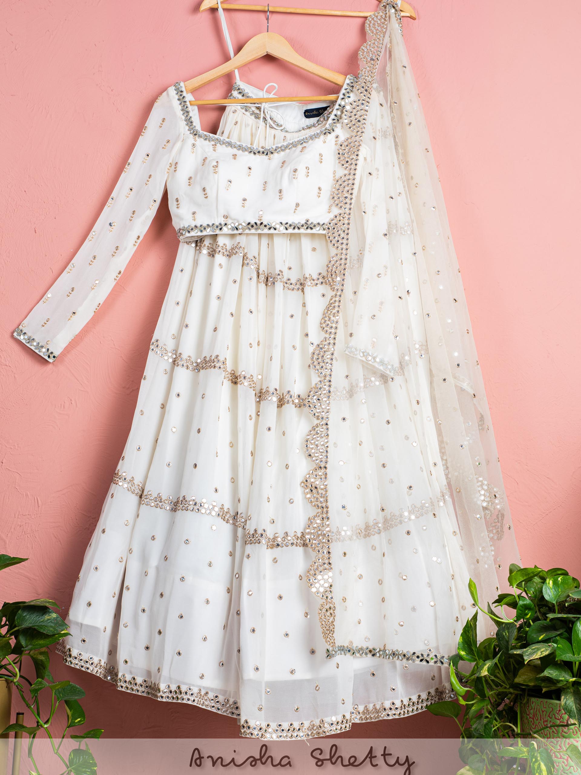 Ivory Mirror Lehenga Set image 0